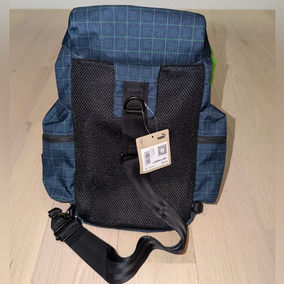 Puma Blue Checkered Backpack - Picture 3 of 6
